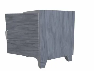 Bedside metal Table - 05 Low-poly 3D model