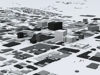 Hobart Streets and Buildings 3D model