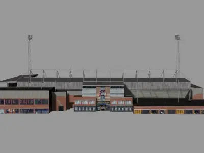 Cambuurstadion FC Cambuur Low-poly 3D model