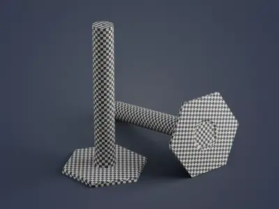 Traffic - Crowd Barrier Control -  Delineator Channelizer Post Low-poly 3D model