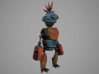 Toybot-robot model robot Low-poly 3D model