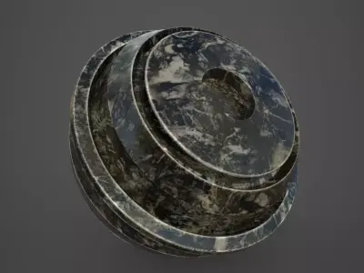Black Marble substance painter smart material Texture