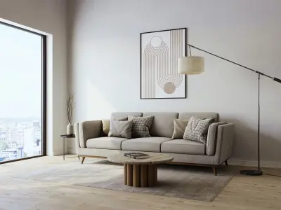 interior living room scene 55 3D model