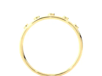 Light Minimalist Diamond Ring 3D print model