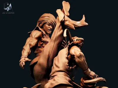 Ken and Ryu 3D Print 3D print model
