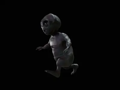 Alien Creature Game-Ready Low-poly 3D model