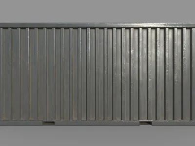 Gray Shipping Container PBR Low-Poly Game Ready 3D Model Low-poly 3D model