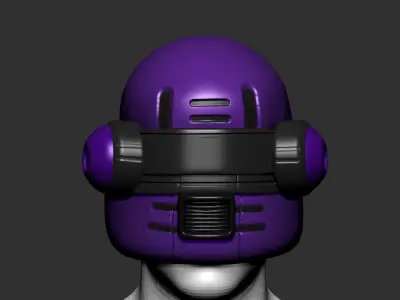 helmet high poly sculpt 3d printable  3D model 108