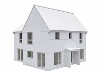 Neighborhood Houses P21 Low-poly 3D model