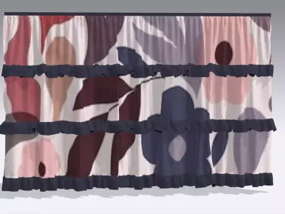 Curtain Low-poly 3D model