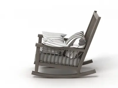 Gervasoni Gray Rocking Chair 3D model