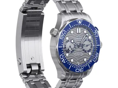 Omega Seamaster Diver 300M 44mm blue 3D model