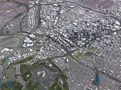 Los Angeles Low-poly 3D model