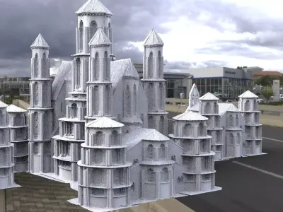 Medieval Spanish fantasy City collection 1 3D model