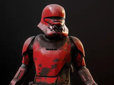 Jet Trooper Rigged and Animated 3D model
