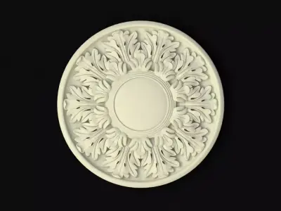 rosette ornate ceiling medallion 3D model buy