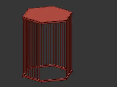 SIDE TABLE QUEENBEE GOLD 3D model