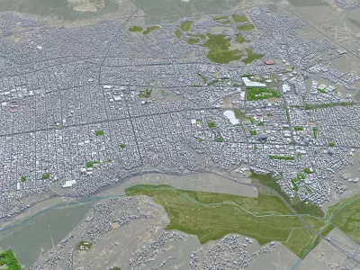 Barquisimeto Lara Venezuela 30km AI Low-poly 3D model