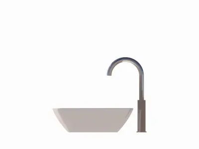 Toilet Lavatory with Faucet for Enscape 3D model