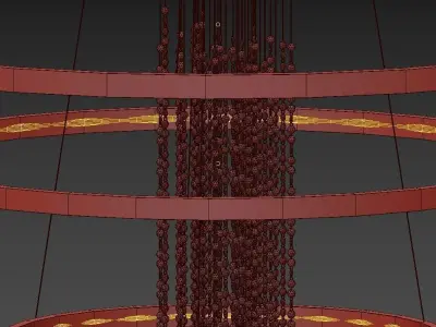 BONNET circular chandelier with lights 3D model