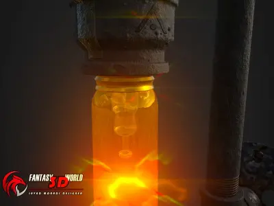 Lighting steampunk STL 6 3D model