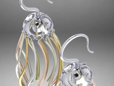  EARRINGS SUMMERTIME  BUDS 3D print model