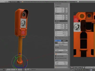 Emergency Call Box Low-poly 3D model