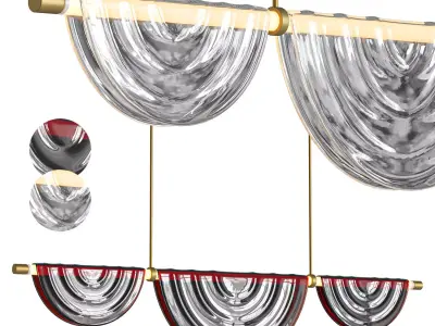 Cive Pliee Chandelier Light by HOLLY HUNT 3D model