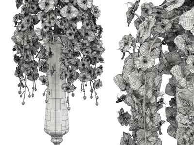Orchid bouquet for interior 3D model