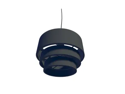 Linen Drum Pendant Shade 3D model