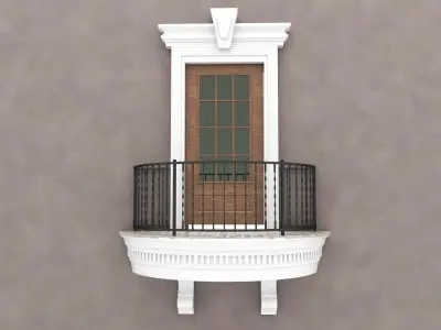 Balcony Door 3 3D model