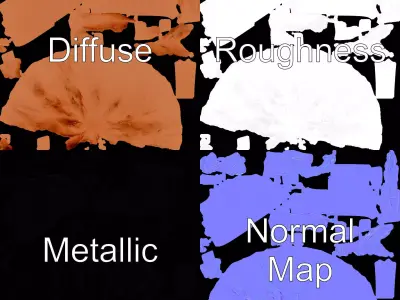 Canyon Terrain model pack Low-poly 3D model