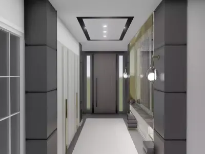 Villa Exterior Door 3D model