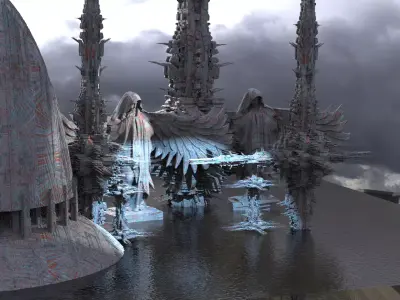 Sith Sci-Fi Temples and statues Hooded 3D model