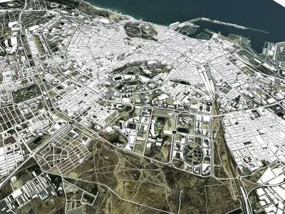 Cityscape Alicante Spain 3D model