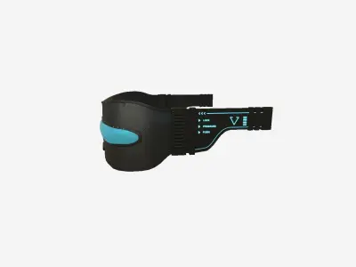 SciFi Glasses I04 Black Blue - Character Design Fashion Low-poly 3D model