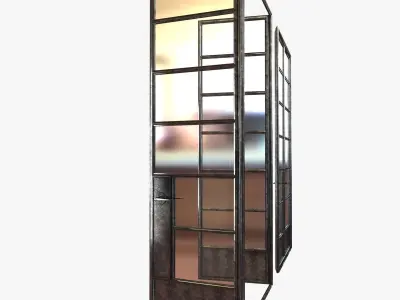 Custom made crittal doors 3D model