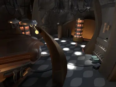 Star Wars - Dookus secret hangar Low-poly 3D model