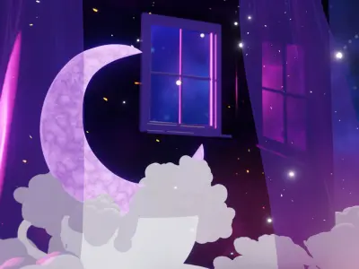 Moon Latte Clouds 3D model