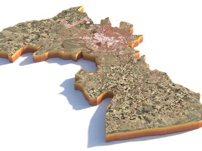 Erbil City in Iraq 3D model