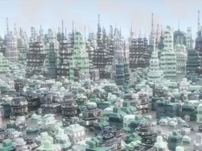 Sci Fi City 1a 3D model