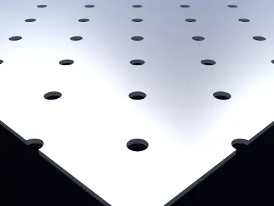 Perforated panel with 4 percent opening 25O77 3D model