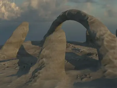 Landscape rock formation 3D model