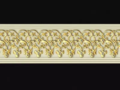 carved baguette 3D model 14