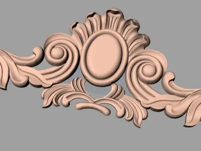 Door flower relief model STL format for CNC carving E501 3D model
