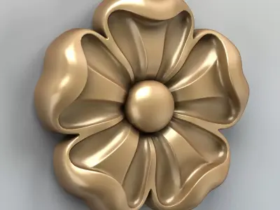 Round rosette 007 3D model