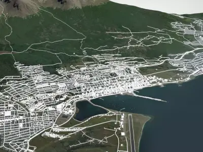 Cityscape Ushuaia Argentina 3D model