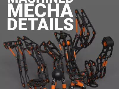 MACHINED MECHA DETAILS KIT-BASH 3D model