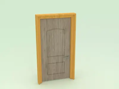 Door  and Frame Free low-poly 3D model
