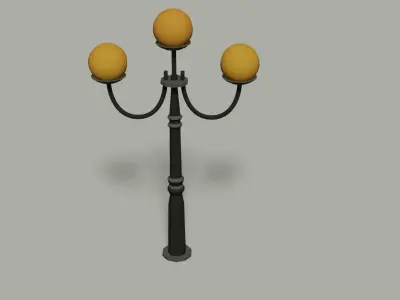 Cartoonistic Street-Light 9 3D model Low-poly 3D model